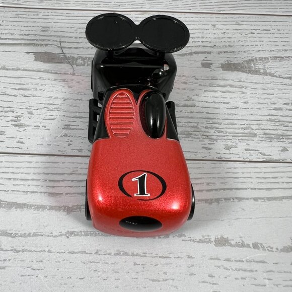 Disney Toy Car Diecast Red Mickey Mouse Theme Collectible Playful Nostalgic - Picture 5 of 5